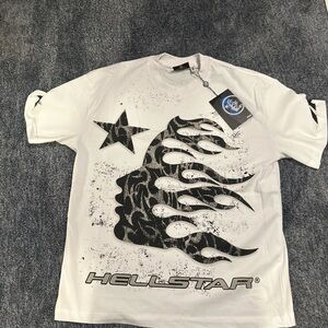 White Hellstar Graphic Men's Shirt